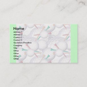 Visitenkarte-Schablone - Golf Visitenkarte