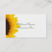 Visitenkarte-Schablone ** mutige Sonnenblume Visitenkarte (Rückseite)