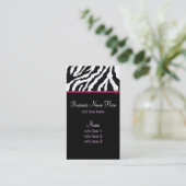 Visitenkarte-Schablone ** mutiger Zebra-Druck Visitenkarte (Stehend Vorderseite)