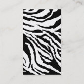 Visitenkarte-Schablone ** mutiger Zebra-Druck Visitenkarte (Rückseite)