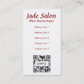 Visitenkarte-Schablonen-Friseursalon Visitenkarte (Rückseite)