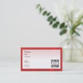 Visitenkarte-Schablonen-generische rote Grenze Visitenkarte (Stehend Vorderseite)