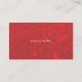 Visitenkarte-Schablonen-generische rote Grenze Visitenkarte (Rückseite)