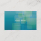 Visitenkarte-Schablonen-generisches blaues Grün Visitenkarte (Rückseite)