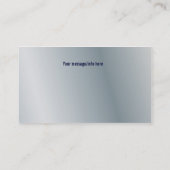 Visitenkarte-Schablonen-generisches Metall Visitenkarte (Rückseite)