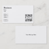 Visitenkarte-Schablonen-generisches Weiß Visitenkarte (Vorne/Hinten)