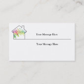 Visitenkarte-Schablonen-Haus-Grundstücksmakler Visitenkarte (Rückseite)