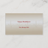 Visitenkarte-Schablonen-Herz-Gesundheit Visitenkarte (Rückseite)