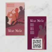 Visitenkarte-Schablonen-Jazz-Band Visitenkarte (Vorne/Hinten)