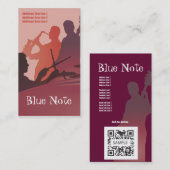 Visitenkarte-Schablonen-Jazz-Band Visitenkarte (Vorne/Hinten)