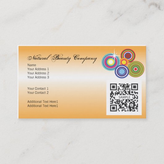 Visitenkarte-Schablonen-Parfüm Visitenkarte (Vorderseite)