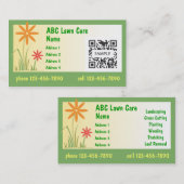 Visitenkarte-Schablonen-Rasen-Sorgfalt Visitenkarte (Vorne/Hinten)