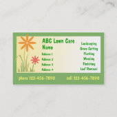 Visitenkarte-Schablonen-Rasen-Sorgfalt Visitenkarte (Rückseite)