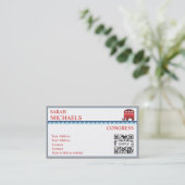 Visitenkarte-Schablonen-Republikaner-Elefant Visitenkarte (Stehend Vorderseite)