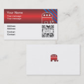 Visitenkarte-Schablonen-Republikaner-Elefant Visitenkarte (Vorne/Hinten)