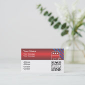 Visitenkarte-Schablonen-Republikaner-Elefant Visitenkarte (Stehend Vorderseite)