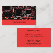 Visitenkarte-Schablonenrot des Stromkreis-Rotes 2 Visitenkarte (Vorne/Hinten)