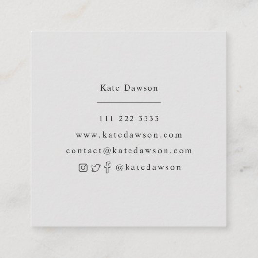 Visitenkarte Schar White Marble Business Card (Rückseite)