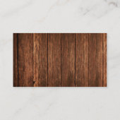 Visitenkarte-Scheunen-hölzernes Land rustikal Visitenkarte (Rückseite)