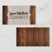 Visitenkarte-Scheunen-hölzernes Land rustikal Visitenkarte (Vorne/Hinten)