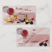 Visitenkarte Schönheit Make-up Pink (Vorne/Hinten)