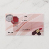 Visitenkarte Schönheit Make-up Pink (Rückseite)