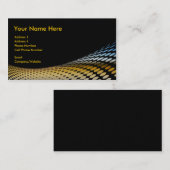 Visitenkarte - Schwarz - Gold - Blaue Halftone (Vorne/Hinten)