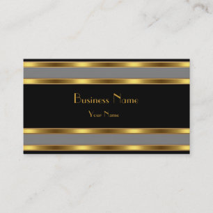 Visitenkarte Schwarz Gold grau Streifen