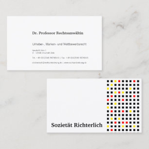 Visitenkarte Schwarz Rot Gold