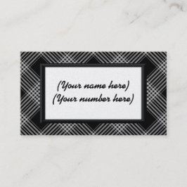 Visitenkarte/Schwarz/Weiß Kariert Visitenkarte