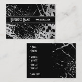 Visitenkarte Schwarz/Weiß-Stil gebrochen (1s) (Vorne/Hinten)