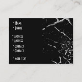 Visitenkarte Schwarz/Weiß-Stil gebrochen (1s) (Rückseite)