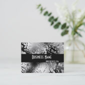 Visitenkarte Schwarz/Weiß-Stil gebrochen (3) (Stehend Vorderseite)