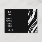 Visitenkarte Schwarz/Weiß Streifen Tile (1) (Rückseite)