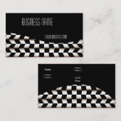 Visitenkarte Schwarz-weiße Karos für Unternehmen (Vorne/Hinten)