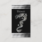 Visitenkarte Schwarzer Silberdrache Schlange Jewel (Vorderseite)