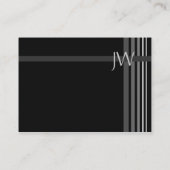 Visitenkarte-- schwarzer u. grauer Streifen - Visitenkarte (Rückseite)