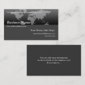 Visitenkarte:: Schwarzer u. grauer Visitenkarte (Vorne/Hinten)