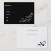 Visitenkarte, Schwarzes, ätherisch Visitenkarte (Vorne/Hinten)