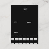 Visitenkarte Schwarzes Button Vintages Retro Girl (Rückseite)