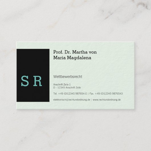 Visitenkarte Schwarzkern (Vorderseite)