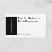 Visitenkarte Schwarzkern (Rückseite)