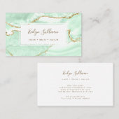 Visitenkarte "Sea Green" und "Gold" (Vorne/Hinten)