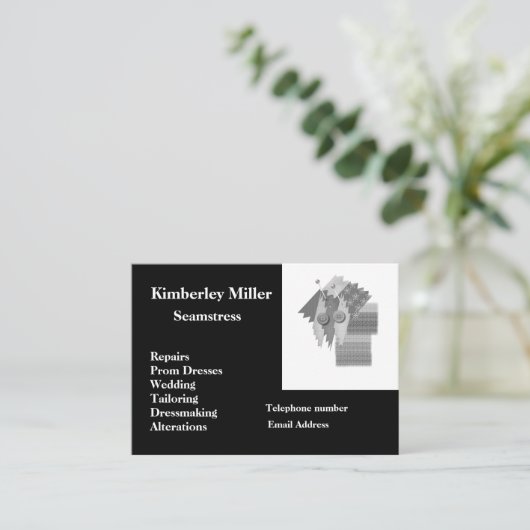 Visitenkarte Seamstress (Stehend Vorderseite)