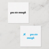 Visitenkarte Sie genug sind (Vorne/Hinten)