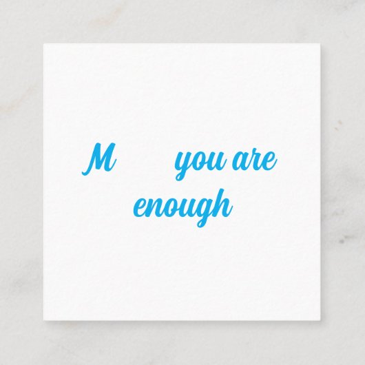 Visitenkarte Sie genug sind (Rückseite)