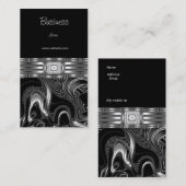 Visitenkarte Silber Abstrakt Black Diamond Jewel (Vorne/Hinten)