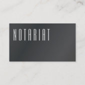 Visitenkarte Silber für Notar (Rückseite)