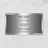 Visitenkarte Silver Abstrakt (Rückseite)