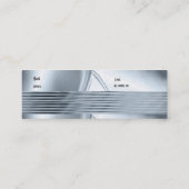 Visitenkarte Silver Blue Art Deco (Rückseite)